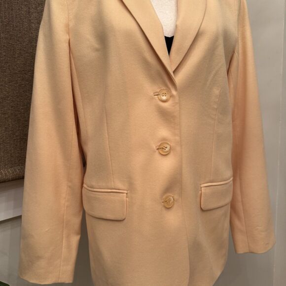 Appleseed's Vintage Wool Jacket Size‎ 14 Blazer Coat Butter Yellow - Picture 2 of 9